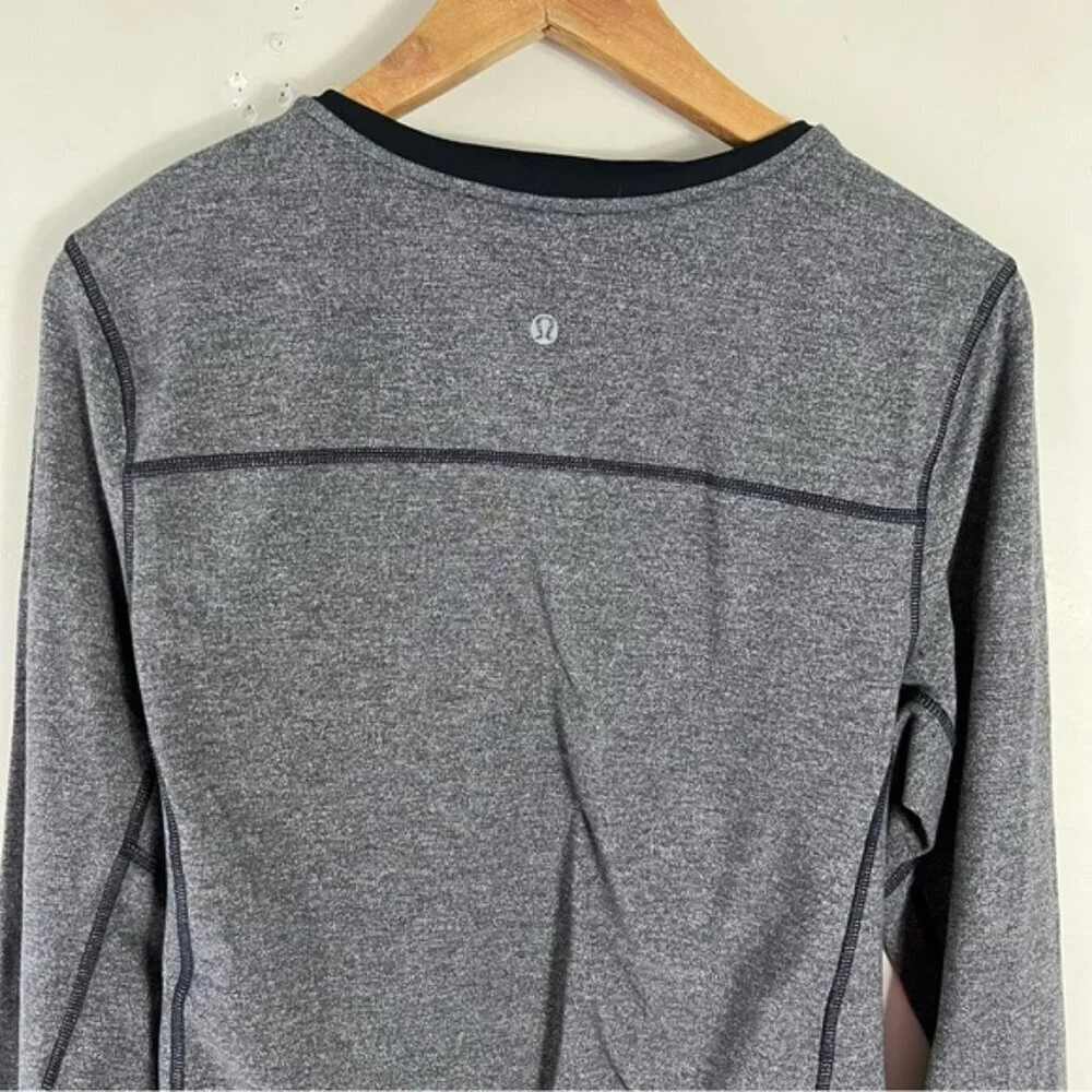 Lululemon Metal Vent Tech Long Sleeve Shirt Mens Grey Performance Active Small - Picture 4 of 11